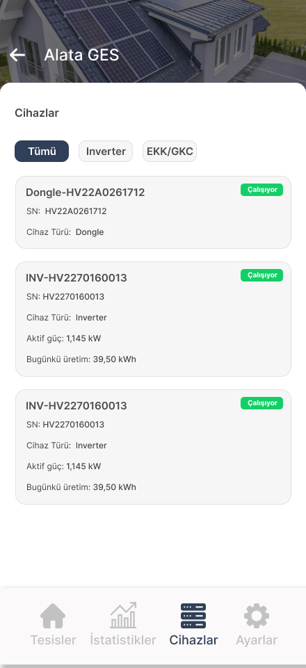 App screen